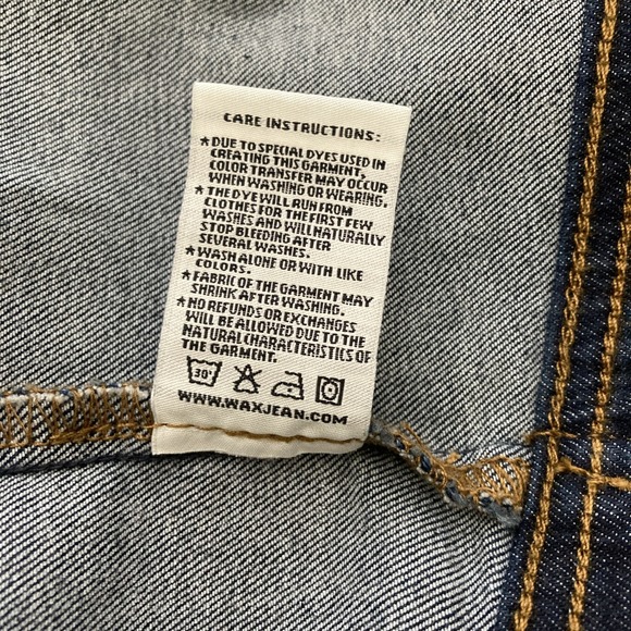 NWT Wax Jean Women's Dark Blue Short Stretch Long Sleeve Denim Jacket - SZ 1X - Picture 12 of 14